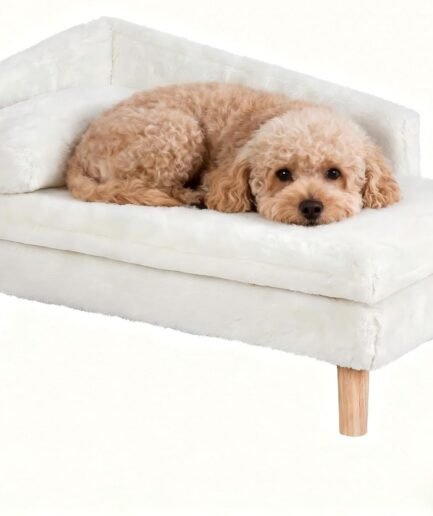 Elevated Pet Bed,Nordic Pets Sofa with Cozy Pad Waterproof,Dog Chair with Sturdy Wood Legs for Small Doggys Kittens